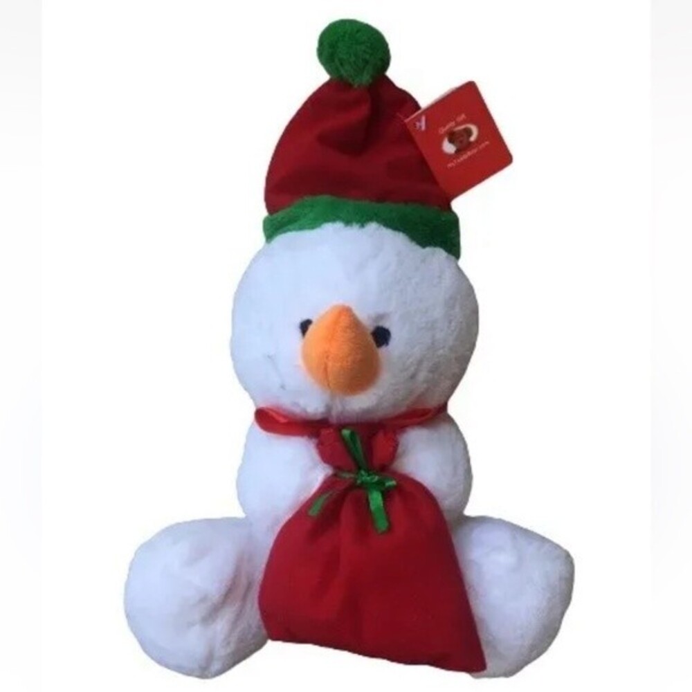 Quality Gift Ms Teddy Bear INC Christmas Snowman Holiday Plush 14" toy 2016 New